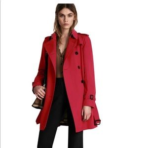 Burberry red Mid-Length Heritage Trench Coat